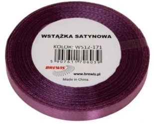 Wstążka satynowa śliwkowa 38mm x 32m - Brewis