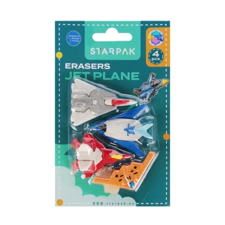Gumka do mazania 3D puzzle 4 sztuki Samoloty - STARPAK