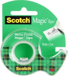 Taśma klejąca matowa Scotch Magic dyspenser 19mm