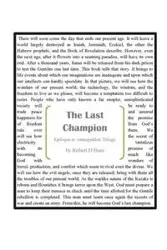 The Last Champion - Robert Buss D