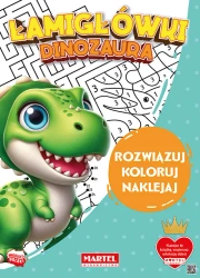 Łamigłówki dinozaura z naklejkami - Katarzyna Salamon