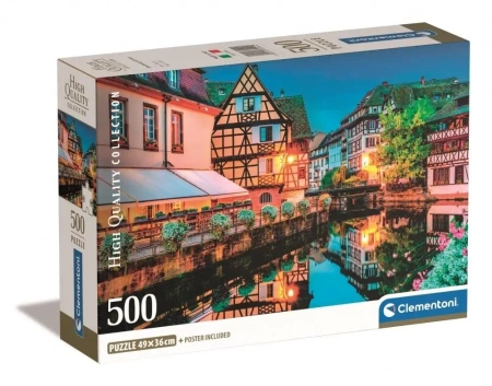 Puzzle 500 Compact Strasbourg old town - Clementoni
