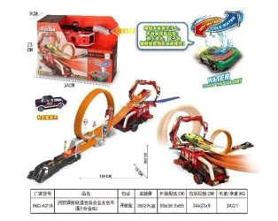 Tor z czerwoną wyrzutnią + auto zmieniające kolor - Ciuciubabka