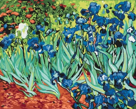 Malowanie po numerach BRUSHME 40x50 cm Irysy Van Gogh