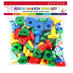 Klocki małych geniuszy - Figury ze śrubkami 50el - Askato