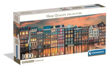 Puzzle 1000 Panorama Bright Amsterdam - Clementoni