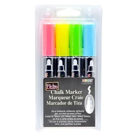 Markery kredowe Bistro Chalk 4 kolory - Marvy