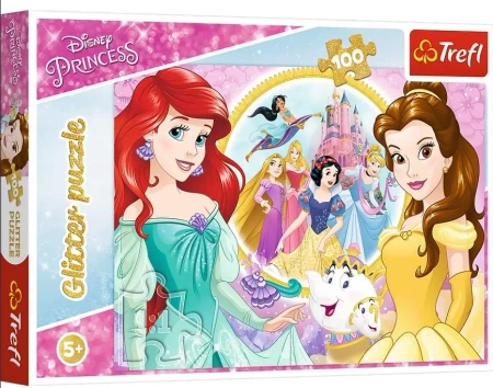Puzzle 100 Glitter Wspomnienia Belli i Arielki - Trefl