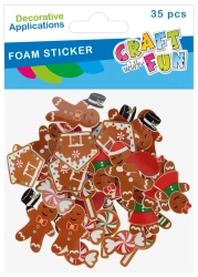 Ozdoba Dekoracyjna Samoprzylepna Pierniczki 35szt Mix Boże Narodzenie 567245