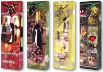 Torebka ozdobna laminowana PL-13 butelka alklohol - Panorama