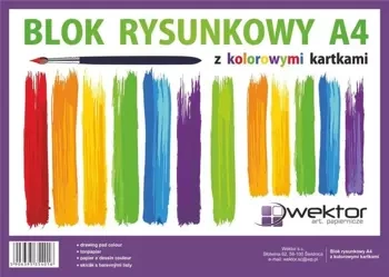 Blok rysunkowy A4/16K kolorowy (10szt) - Wektor