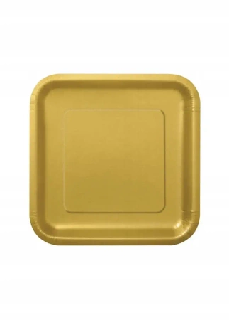 Talerzyki jednorazowe ZŁOTE 18cm (16szt.)