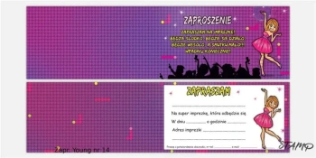 Zaproszenia Young nr 14 (opakowanie 10 szt) - Stamp