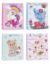 Torebka ozdobna 31x42x12cm dziecięce mix ROZETTE