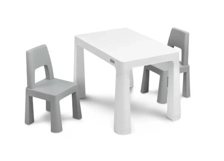 Stolik dziecięcy z 2 krzesełkami Monti grey - Toyz
