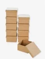 Pudelko kwadratowe naturalne 7,5x7,5x4,5cm - Galeria Hobby