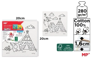Płótno dziecięce do kolorowania 20x20cm - MP Main Paper