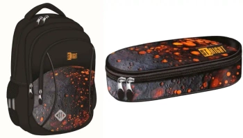 Plecak szkolny St.Right VOLCANIC MOON kosmos księżyc +piórnik +worek kl 1-3