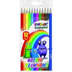 Kredki ołówkowe trójkątne 12 kolorów - Titanum