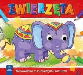 Zwierzęta. Malowanka z ruchomymi oczkami - Sylwia Kajdana