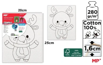 Płótno do kolorowania Renifer 20x25cm - MP Main Paper