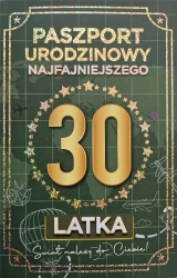 Karnet Urodziny 30 Nowy paszport męskie - YEKU