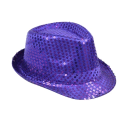 Kapelusz cekiny fioletowy - Arpex