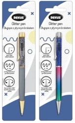 Długopis z płynnym brokatem blister - Beniamin