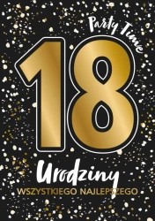 Karnet A5 Urodziny 18 - Glamour black - Henry