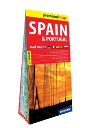 Premium! map Spain and Portugal Road Map w.2023 - praca zbiorowa