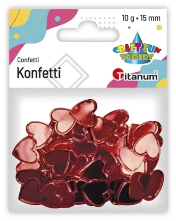 Konfetti serca czerwone 10g - Titanum