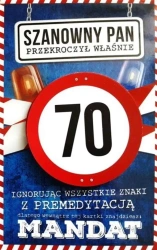 Karnet Urodziny 70 męskie JCX 017 - YEKU