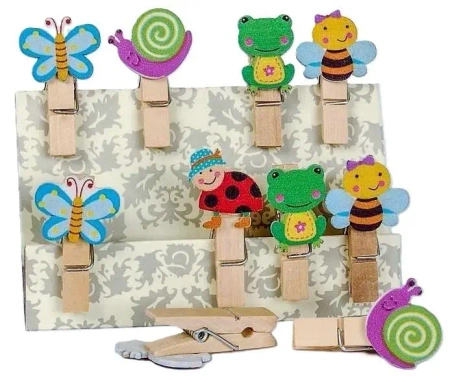 Klamerki ozdobne Shapes 06 - Łąka motyle - Fandy