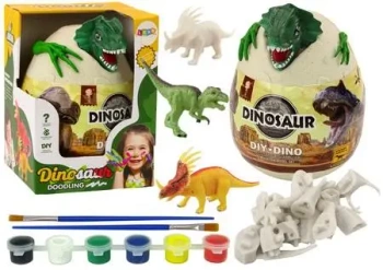 Jajo z dinozaurami do malowania DIY - Leantoys
