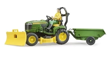 Traktorek John Deere z figurką ogrodnika - Bruder