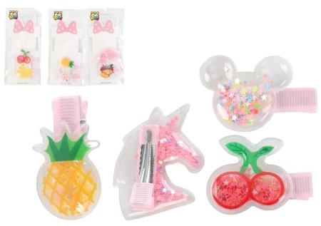 Spinki kolorowe do włosów dla dziewczynki mix - Pro Kids