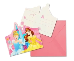Zaproszenia z kopertami Princess Live Stoty 6szt - Godan