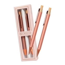 Długopis + ołówek Dyplomat różowy Gift Box - Cresco
