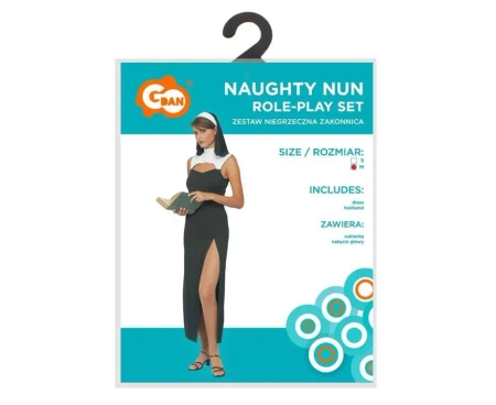 Strój dla dorosłych Niegrzeczna Zakonnica rozm. M - Godan