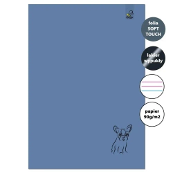 Zeszyt A4 32 kartki w 3 linie kolor 90g Buldog denim - EV-Corp
