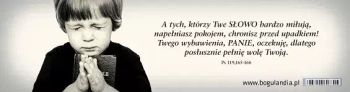 Zakładka do książki. A tych, którzy Twe słowo bardzo miłują...