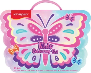 Zestaw artystyczny dla dzieci KEYROAD Motyl  54 elementy