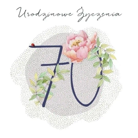 Karnet Swarovski kwadrat CL4570_PO Urodziny 70 - Clear Creations