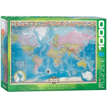 Puzzle 1000 elementów. Mapa świata