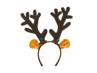 Opaska Rogi Renifera z uszami 29x34cm - PartyDeco