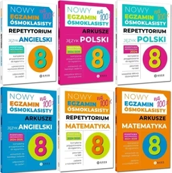 Egzamin ósmoklasisty Repetytorium+ Arkusze Język polski+ Matematyka+ Angiel