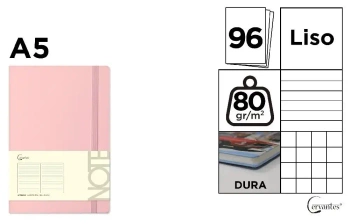 Notatnik A5/96K arbuzowy MIX - Cervantes