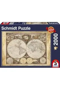 Puzzle 2000 PQ Historyczna mapa świata 105006 - Schmidt Puzzle