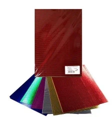 Tektura falista kolorowa metaliczna 25x35cm 6 ark - Galeria Hobby
