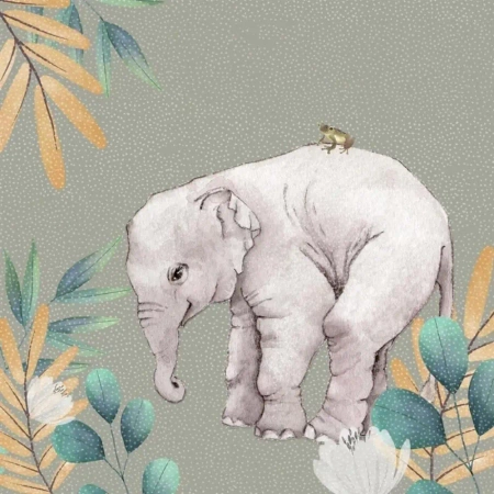 Karnet Swarovski kwadrat CL4703 Słoń - Clear Creations